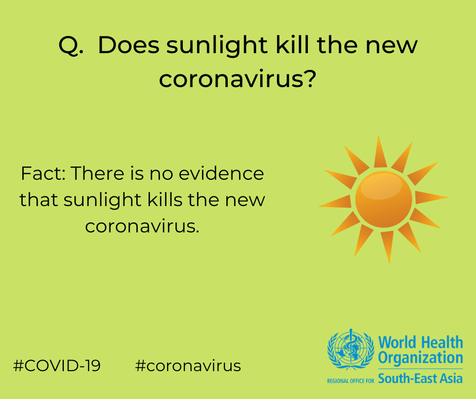 Covid19 Fact or Fiction-Sunlight