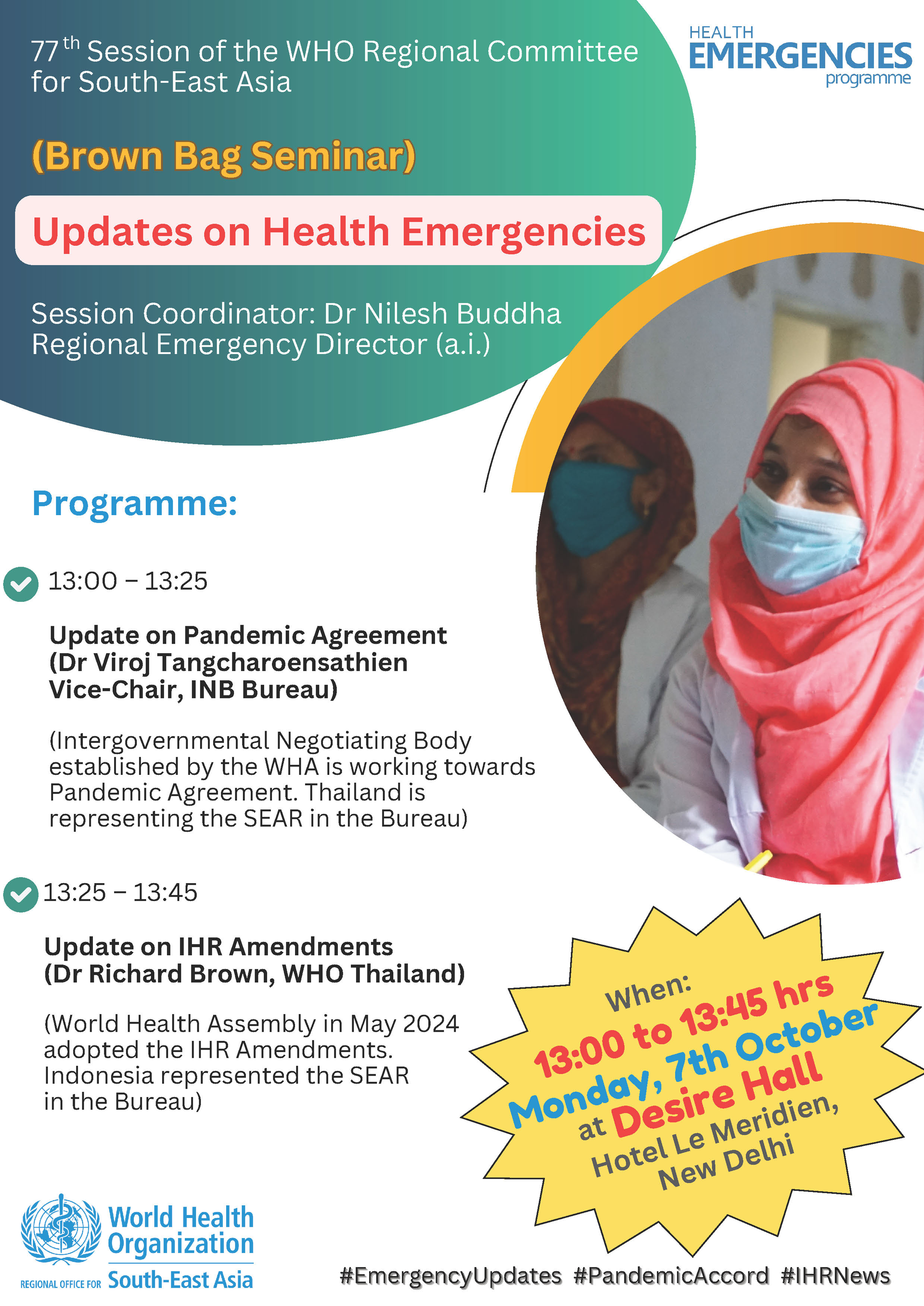 Brown Bag Seminar - Updates on Health Emergencies